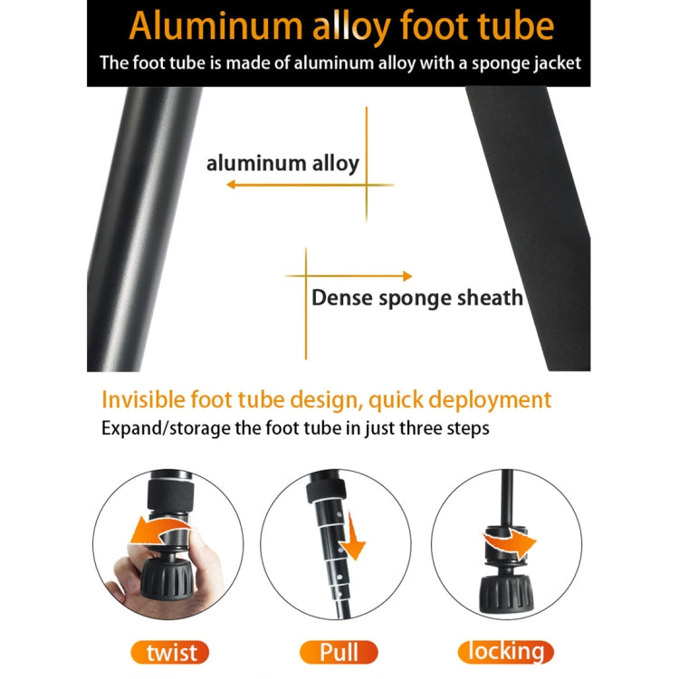 BEXIN P308 Portable Travel Outdoor DSLR Camera Aluminum Alloy Monopod Holder, P308