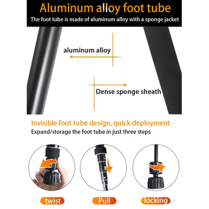 BEXIN P308 Portable Travel Outdoor DSLR Camera Aluminum Alloy Monopod Holder, P308