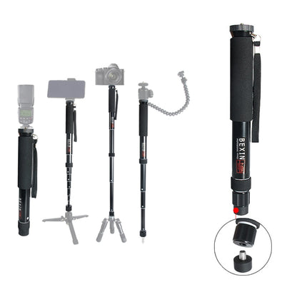 BEXIN P308A Portable Travel Outdoor DSLR Camera Aluminum Alloy Monopod Holder, P308A