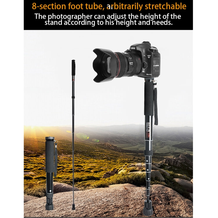 BEXIN P308A Portable Travel Outdoor DSLR Camera Aluminum Alloy Monopod Holder, P308A