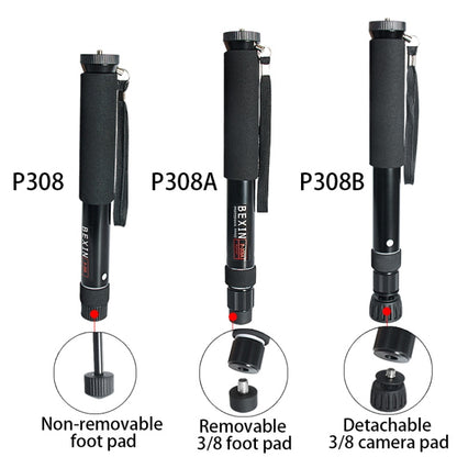 BEXIN P308A Portable Travel Outdoor DSLR Camera Aluminum Alloy Monopod Holder, P308A