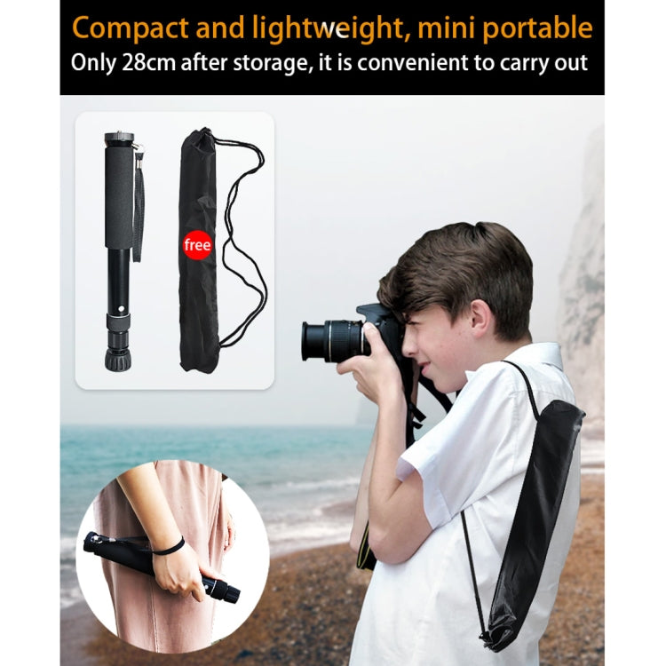 BEXIN P308A Portable Travel Outdoor DSLR Camera Aluminum Alloy Monopod Holder, P308A
