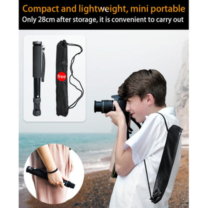 BEXIN P308A Portable Travel Outdoor DSLR Camera Aluminum Alloy Monopod Holder, P308A