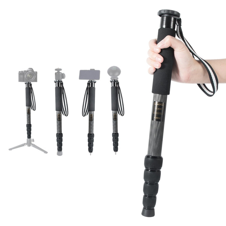 BEXIN P285-C Portable Travel Outdoor DSLR Camera Carbon Fiber Monopod Holder, P285-C
