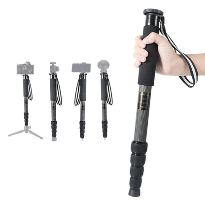 BEXIN P285-C Portable Travel Outdoor DSLR Camera Carbon Fiber Monopod Holder, P285-C