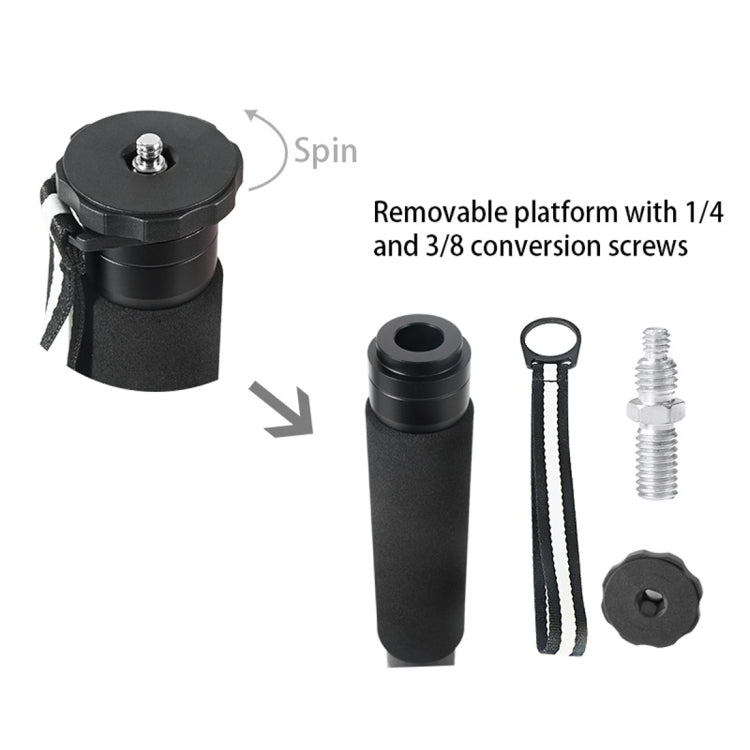BEXIN P285-C Portable Travel Outdoor DSLR Camera Carbon Fiber Monopod Holder, P285-C