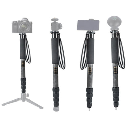 BEXIN P285-C Portable Travel Outdoor DSLR Camera Carbon Fiber Monopod Holder, P285-C