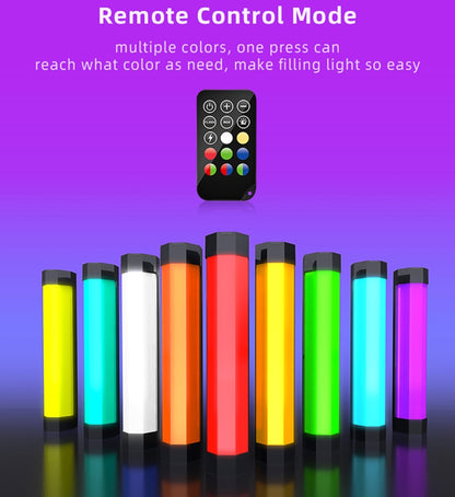 LUXCeO RGB Colorful Photo LED Stick Video Light APP Control Adjustable Color Temperature Waterproof Handheld LED Fill Light with Remote Control, P200 RGB