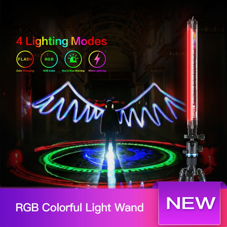 LUXCeO P7RGB Colorful Photo LED Stick Video Light APP Control Adjustable Color Temperature Waterproof Handheld LED Fill Light with Remote Control, P7RGB