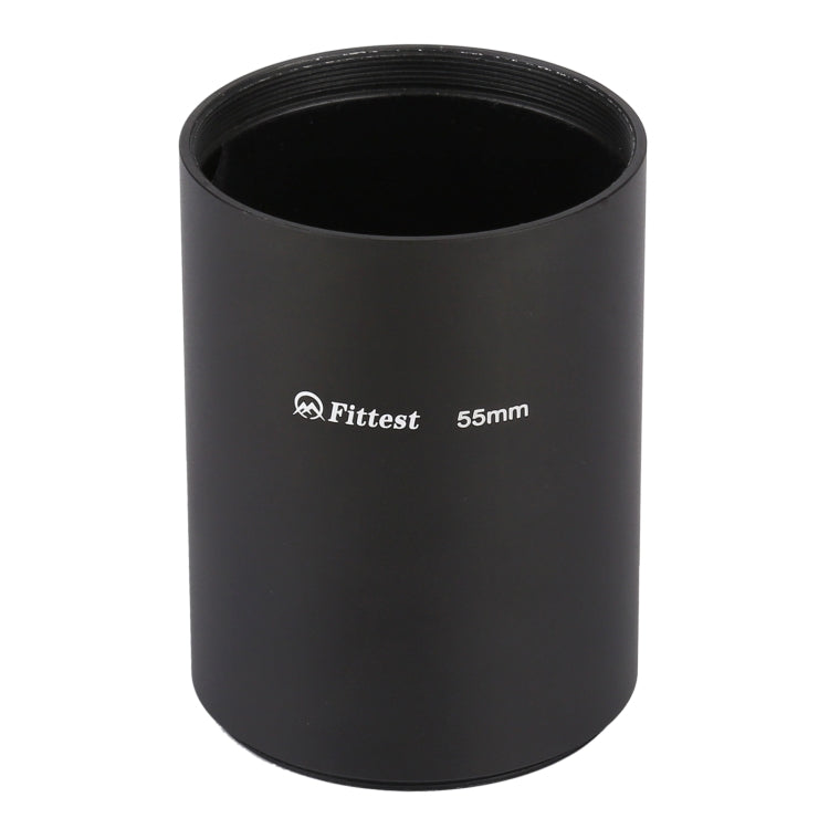 FITTEST 55mm Thread Type Straight Tube Full Metal Lens Hood Shade for Medium Telephoto Lens, 55mm