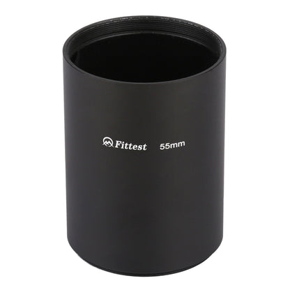FITTEST 55mm Thread Type Straight Tube Full Metal Lens Hood Shade for Medium Telephoto Lens, 55mm