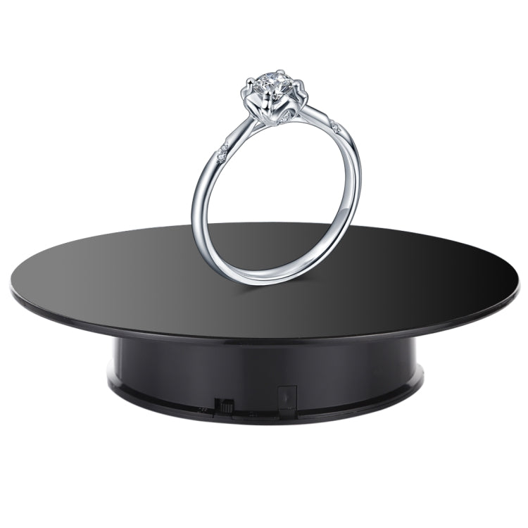25cm 360 Degree Electric Rotating Mirror Surface Turntable Display Stand Video Shooting Props Turntable for Photography, Load 3kg, Powered by Battery, 25cm Mirror/Powered by Battery(WB), 25cm Mirror/Powered by Battery(B), 25cm Mirror/Powered by Battery(W)