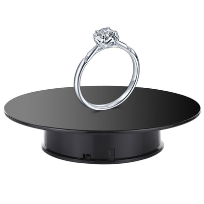 25cm 360 Degree Electric Rotating Mirror Surface Turntable Display Stand Video Shooting Props Turntable for Photography, Load 3kg, Powered by Battery, 25cm Mirror/Powered by Battery(WB), 25cm Mirror/Powered by Battery(B), 25cm Mirror/Powered by Battery(W)