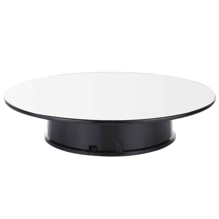 25cm 360 Degree Electric Rotating Mirror Surface Turntable Display Stand Video Shooting Props Turntable for Photography, Load 3kg, Powered by Battery, 25cm Mirror/Powered by Battery(WB), 25cm Mirror/Powered by Battery(B), 25cm Mirror/Powered by Battery(W)