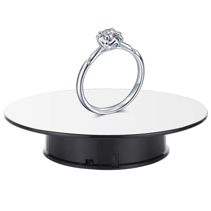 25cm 360 Degree Electric Rotating Mirror Surface Turntable Display Stand Video Shooting Props Turntable for Photography, Load 3kg, Powered by Battery, 25cm Mirror/Powered by Battery(WB), 25cm Mirror/Powered by Battery(B), 25cm Mirror/Powered by Battery(W)