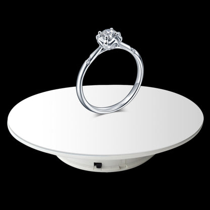 25cm 360 Degree Electric Rotating Mirror Surface Turntable Display Stand Video Shooting Props Turntable for Photography, Load 3kg, Powered by Battery, 25cm Mirror/Powered by Battery(WB), 25cm Mirror/Powered by Battery(B), 25cm Mirror/Powered by Battery(W)