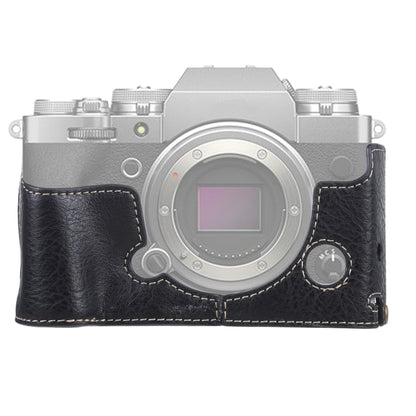 1/4 inch Thread Litchi Texture PU Leather Camera Half Case Base for FUJIFILM X-T4, For FUJIFILM X-T4 Litchi