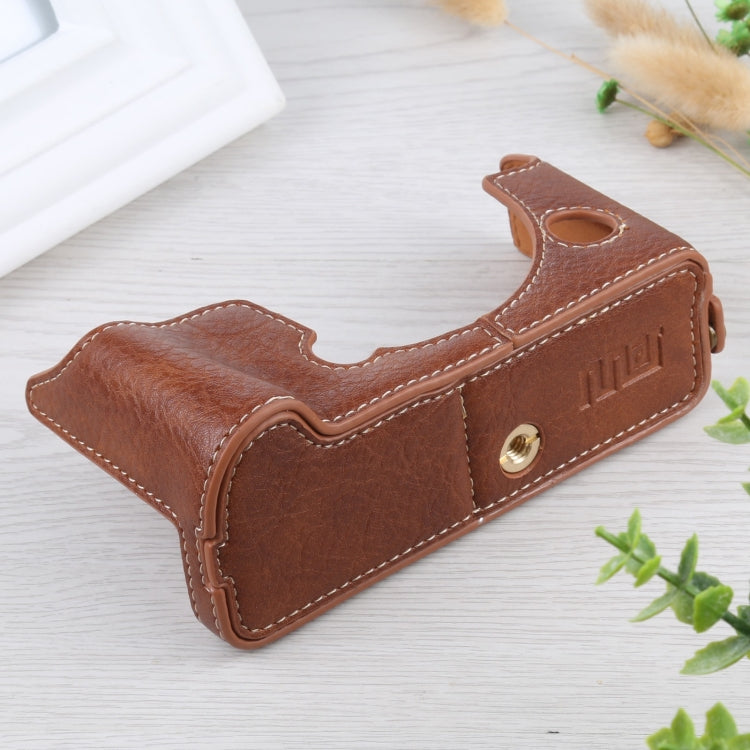 1/4 inch Thread Litchi Texture PU Leather Camera Half Case Base for FUJIFILM X-T4, For FUJIFILM X-T4 Litchi