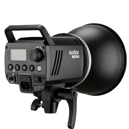 Godox MS300 Studio Flash Light 300Ws Bowens Mount Studio Speedlight with Cover, MS300