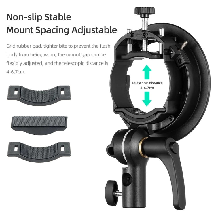 Godox S2 Speedlite S-Type Bracket Bowens Mount Flash S-type Holder Bracket