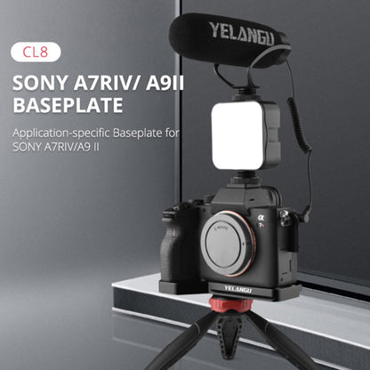 YELANGU CL8 Camera Expansion Board Base L Plate for Sony ILCE-9M2 / A9 II  / ILCE-7RM4 / A7R IV, CL8 for Sony ILCE-9M2