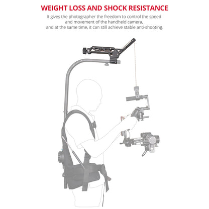 YELANGU BF01 Shock-absorbing Crested Damping Arm, Load: 3-15kg, BF01 Damping Head,Load: 3-15kg