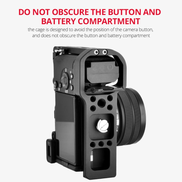 YELANGU C24 Video Camera Cage Stabilizer for Sony Alpha 7C / A7C / ILCE-7C, For Sony Alpha 7C Single Cage