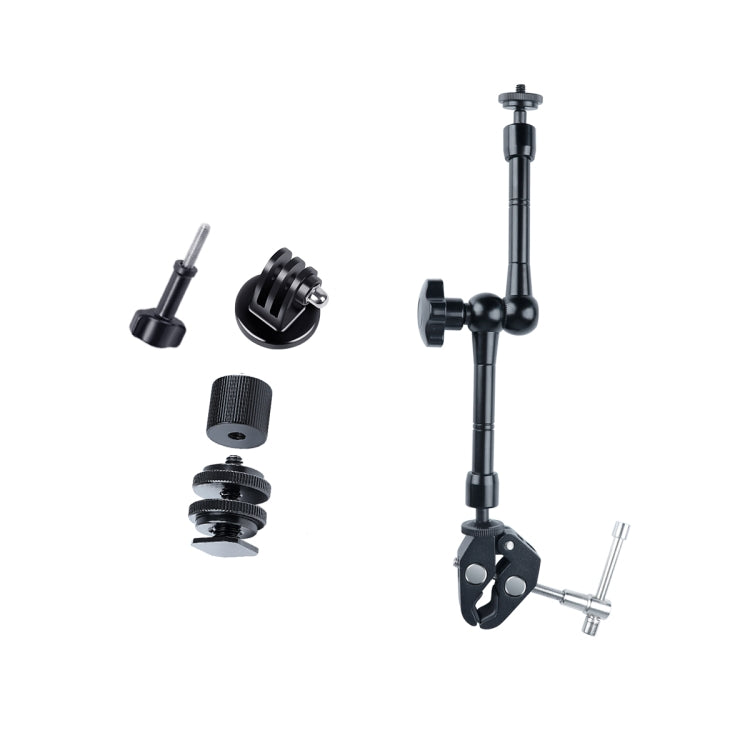 11 inch Adjustable Friction Articulating Magic Arm + Large Claws Clips, 11 inch Magic Arm + Claws Clips