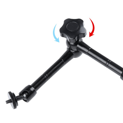 11 inch Adjustable Friction Articulating Magic Arm + Large Claws Clips with Phone Clamp, 11 inch Magic Arm + Claws Clips with Phone Clamp