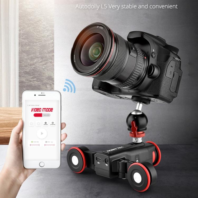 YELANGU L5 Electric Track Slider 3-Wheel Rolling Dolly Car, Load: 3kg, L5 Dolly Car