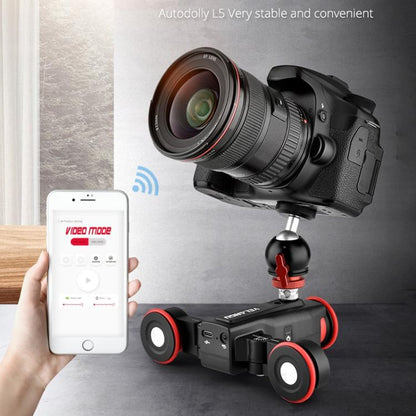 YELANGU L5 Electric Track Slider 3-Wheel Rolling Dolly Car, Load: 3kg, L5 Dolly Car