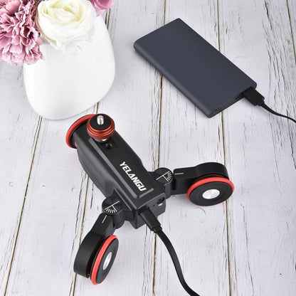 YELANGU L5 Electric Track Slider 3-Wheel Rolling Dolly Car, Load: 3kg, L5 Dolly Car