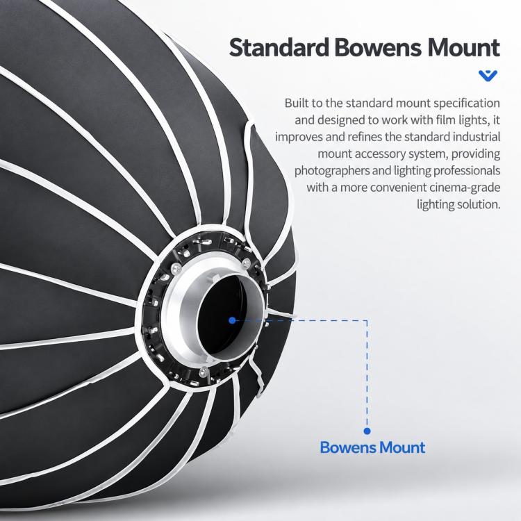 TRIOPO KP2-90 90cm Speedlite Flash Deep Parabolic Softbox Bowens Mount Diffuser, KP2-90