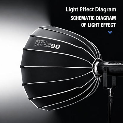 TRIOPO KP2-90 90cm Speedlite Flash Deep Parabolic Softbox Bowens Mount Diffuser, KP2-90