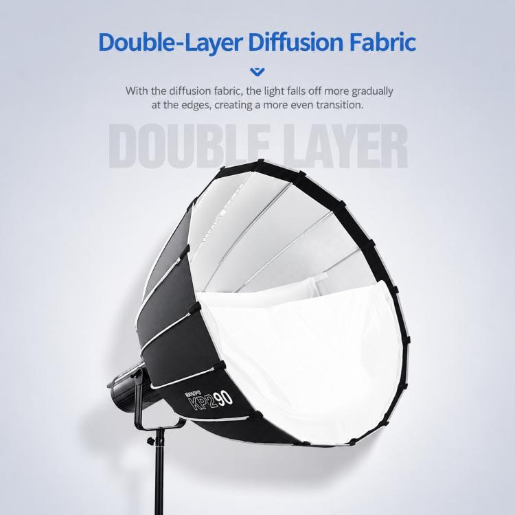 TRIOPO KP2-90 90cm Speedlite Flash Deep Parabolic Softbox Bowens Mount Diffuser, KP2-90