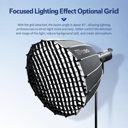 TRIOPO KP2-90 90cm Speedlite Flash Deep Parabolic Softbox Bowens Mount Diffuser, KP2-90