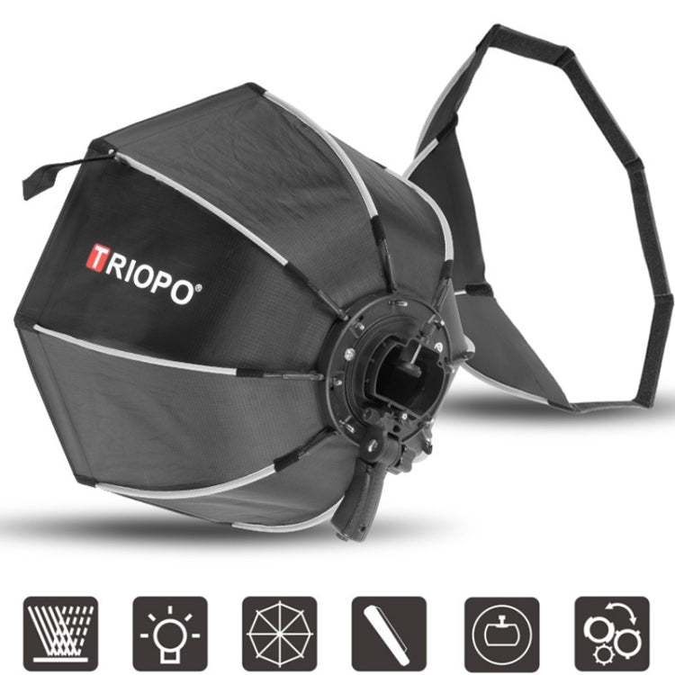 TRIOPO KS2-90 90cm Fast Loading Speedlite Flash Octagon Parabolic Softbox Diffuser, KS2-90