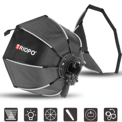 TRIOPO KS2-90 90cm Fast Loading Speedlite Flash Octagon Parabolic Softbox Diffuser, KS2-90