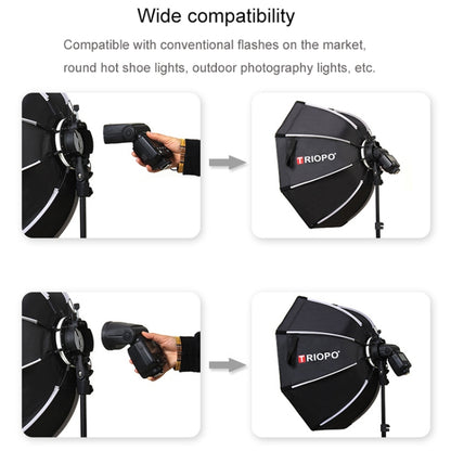 TRIOPO KX90 90cm Dome Speedlite Flash Octagon Parabolic Softbox Diffuser, KX90