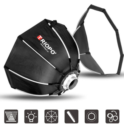 TRIOPO K2-120 120cm Speedlite Flash Octagon Parabolic Softbox Bowens Mount Diffuser, K2-120
