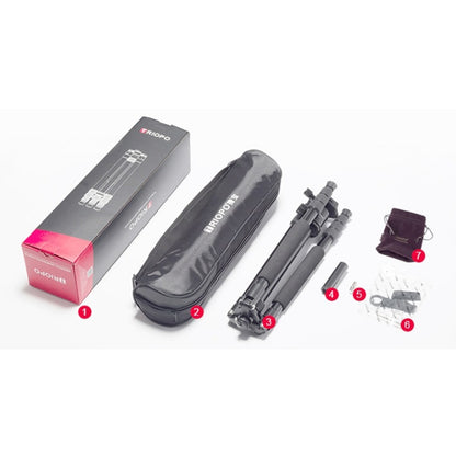 TRIOPO T258 Aluminum Alloy Tripod Monopod with D2 Ball Head, T258+D2