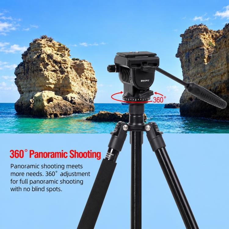TRIOPO K2808 Aluminum Tripod Mount with HY-350 Heavy Duty Damping Head, K2808