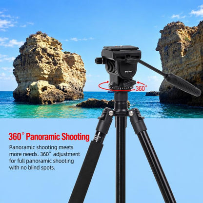 TRIOPO K2808 Aluminum Tripod Mount with HY-350 Heavy Duty Damping Head, K2808