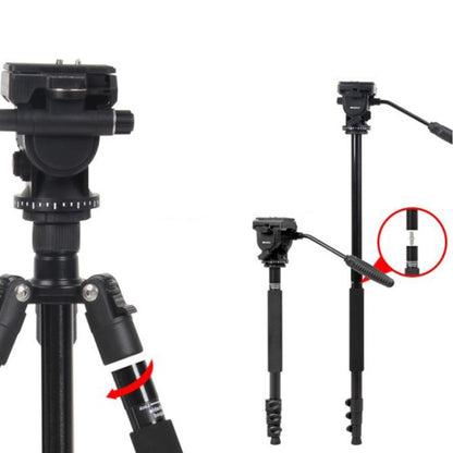 TRIOPO K2808 Aluminum Tripod Mount with HY-350 Heavy Duty Damping Head, K2808