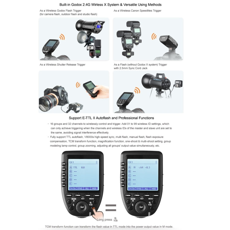 Godox Xpro-P TTL Wireless Flash Trigger for Pentax, Xpro-P for Pentax