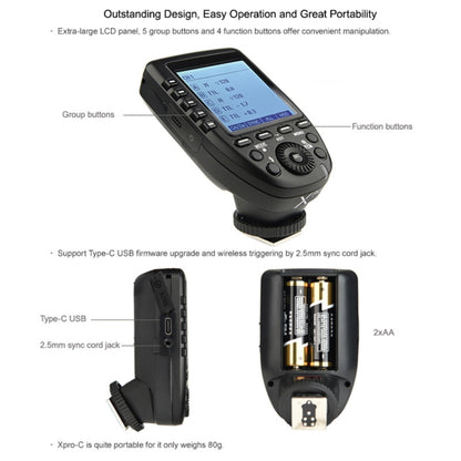 Godox Xpro-P TTL Wireless Flash Trigger for Pentax, Xpro-P for Pentax