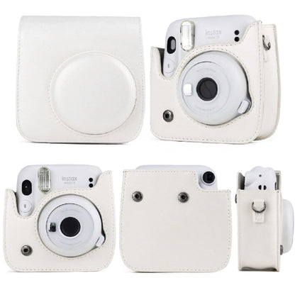 Solid Color Full Body Camera Leather Case Bag with Strap for FUJIFILM Instax mini 11