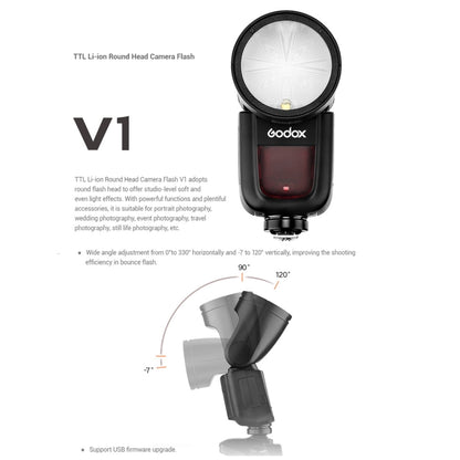 Godox V1P Round Head TTL Flash Speedlite for Pentax, V1P for Pentax