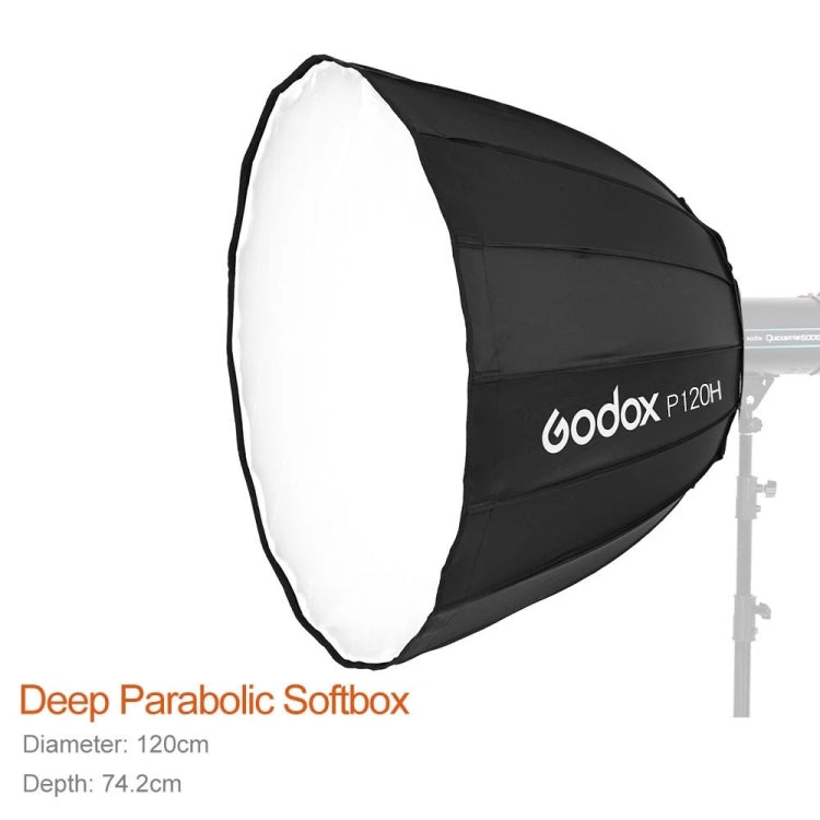 Godox P120H 120cm Deep Parabolic Softbox Reflector Diffuser Studio Light Box, P120H