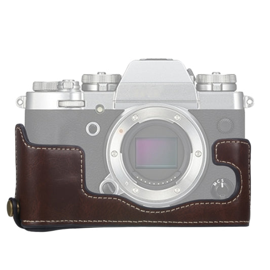 1/4 inch Thread PU Leather Camera Half Case Base for FUJIFILM X-T3/X-T2, For FUJIFILM X-T3
